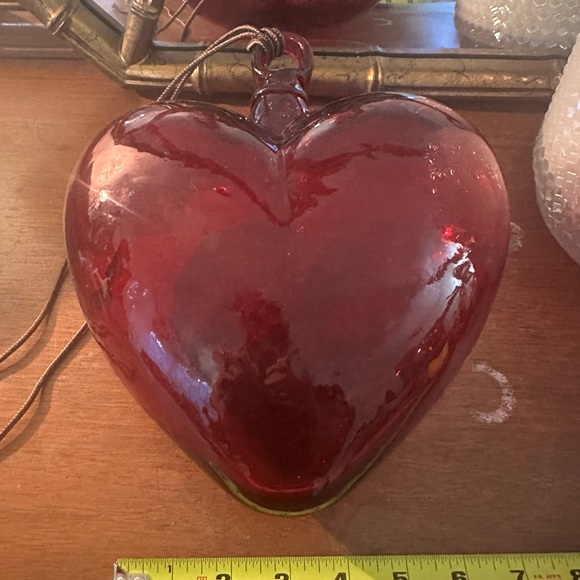 ♥️ HUGE art glass heart - Picture 6 of 7